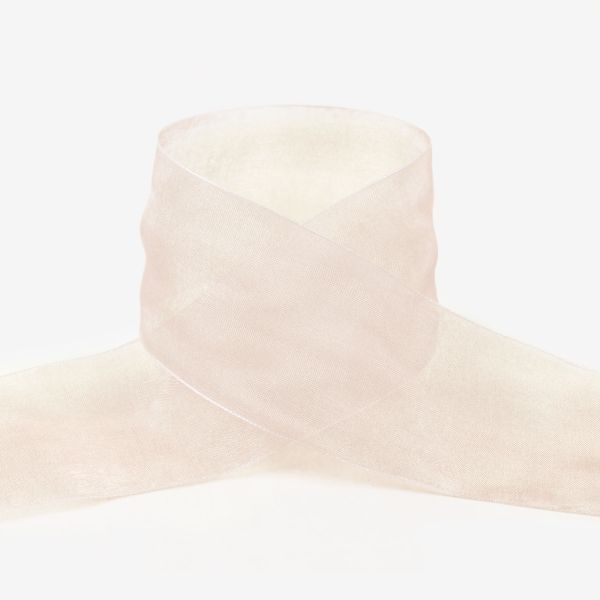 Лента капроновая (органза) 50.0 мм / 22.8±1 метра, 003 бл. кремовый, Blitz OR-50