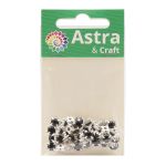 Хрустальные стразы в цапах/серебро, 6мм, 40 шт/упак, Astra&Craft (38 черный), 4AR169/176