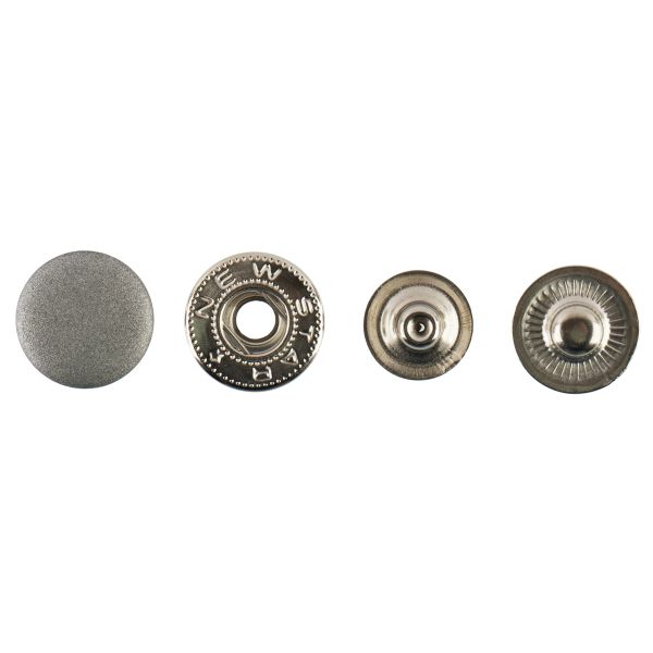 Кнопка Альфа (S-образная) ⌀15 мм, 72±5 шт, soft-touch металл, под серебро soft-touch, Micron