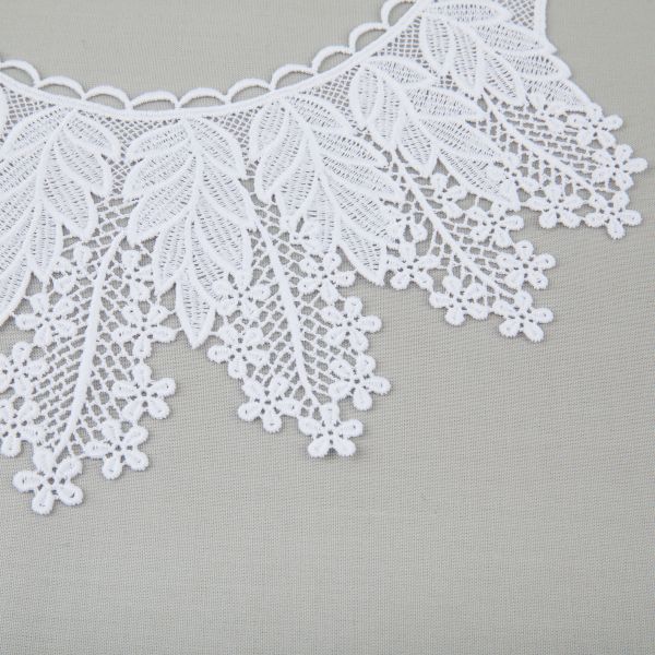 Пришивная кружевная вставка 250 мм, гипюр, 10 шт, Турция, белый, Gamma GIC-27-02 белый