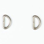 Полукольцо сварное металл внутр. 12 мм (внешн. 17х11 мм, ⌀2.5 мм), 50 шт, серебро ГР, 6046