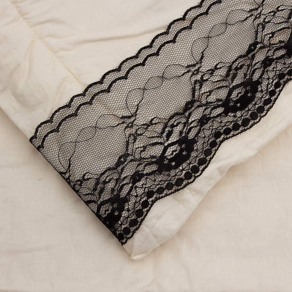 Кружево на сетке 85 мм, 3,4 м, ±4 см, 0623-3013, черный