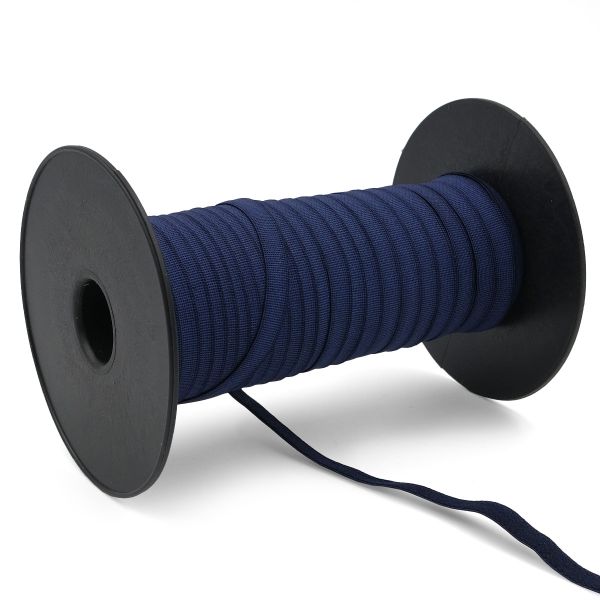 Резинка бельевая (бретелечная) матовая 8.0 мм / 50 метров, т.синий, (МL195.008)