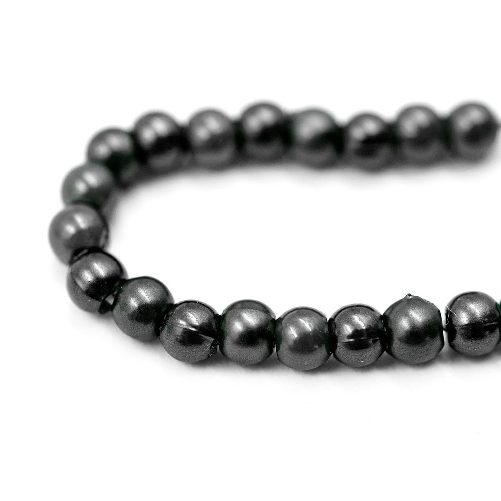 Бусины пластик (жемчуг) ⌀3 мм, 20 г, Astra&Craft, 046 NL черный