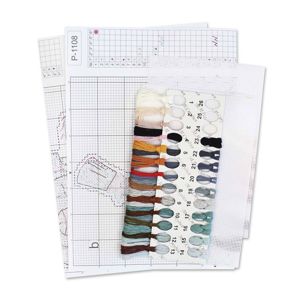 Набор для вышивания нитками МП Студия, на пластиковой канве Повара 20х13см