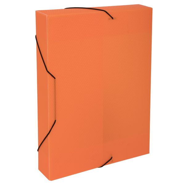 Короб архивный пластиковый 50 мм, 1 шт, Prisma neon A4 эффект 3D, оранжевый, Expert Complete ЕС240441012