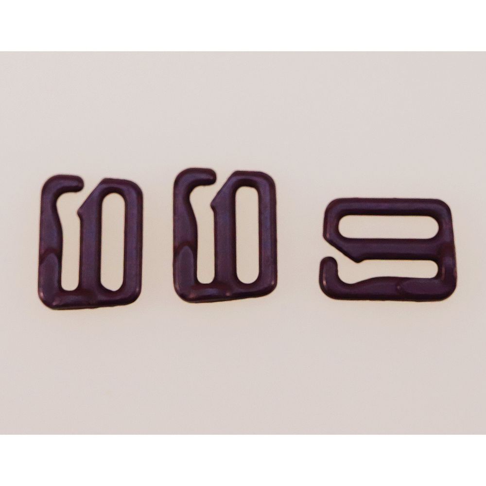 Крючки для бюстгальтера металл 10.0 мм, 076 сливовое вино, Arta, 50 шт