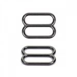 Рамки-регуляторы для купальника металл 16.0 мм, 816C.SW цв.черный никель, уп.100 шт