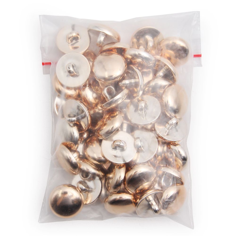 Пуговицы на ножке 24L (15мм) (Gold (золотой)), 48 шт