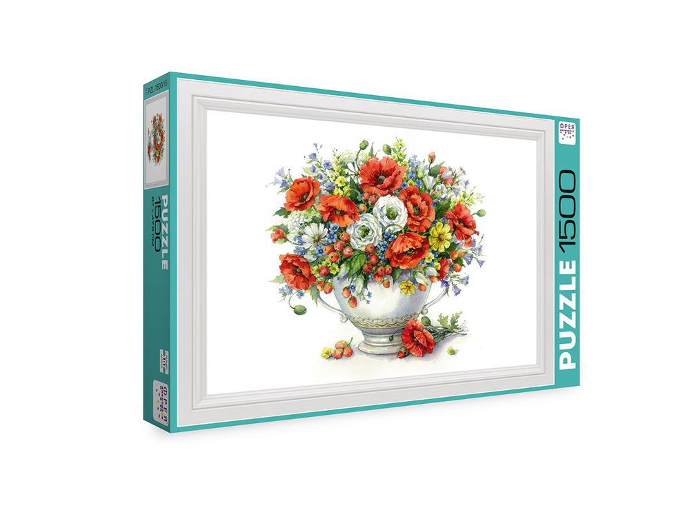 Пазл 1500 элементов, Букет с маками, Фрея PZL-1500/15
