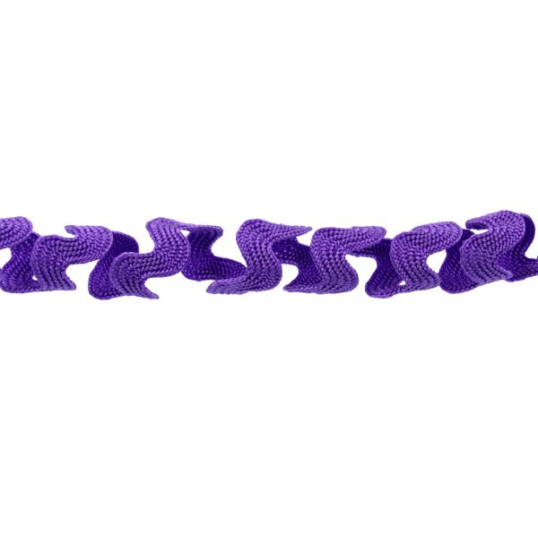 Тесьма отделочная зигзаг 9 мм, / 20 метров, фиолетовый, Blitz