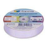 Лента репсовая (в рубчик) 25.0 мм / 45.5 метра, 107 св.сиреневый, Gamma GR-25