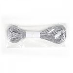 Резинка шляпная (шнур эластичный) ⌀3.0 мм / 10±0.5 метров, цв.серебро