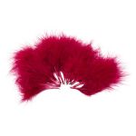 Перья декоративные 5-10см, 25 шт, бордо