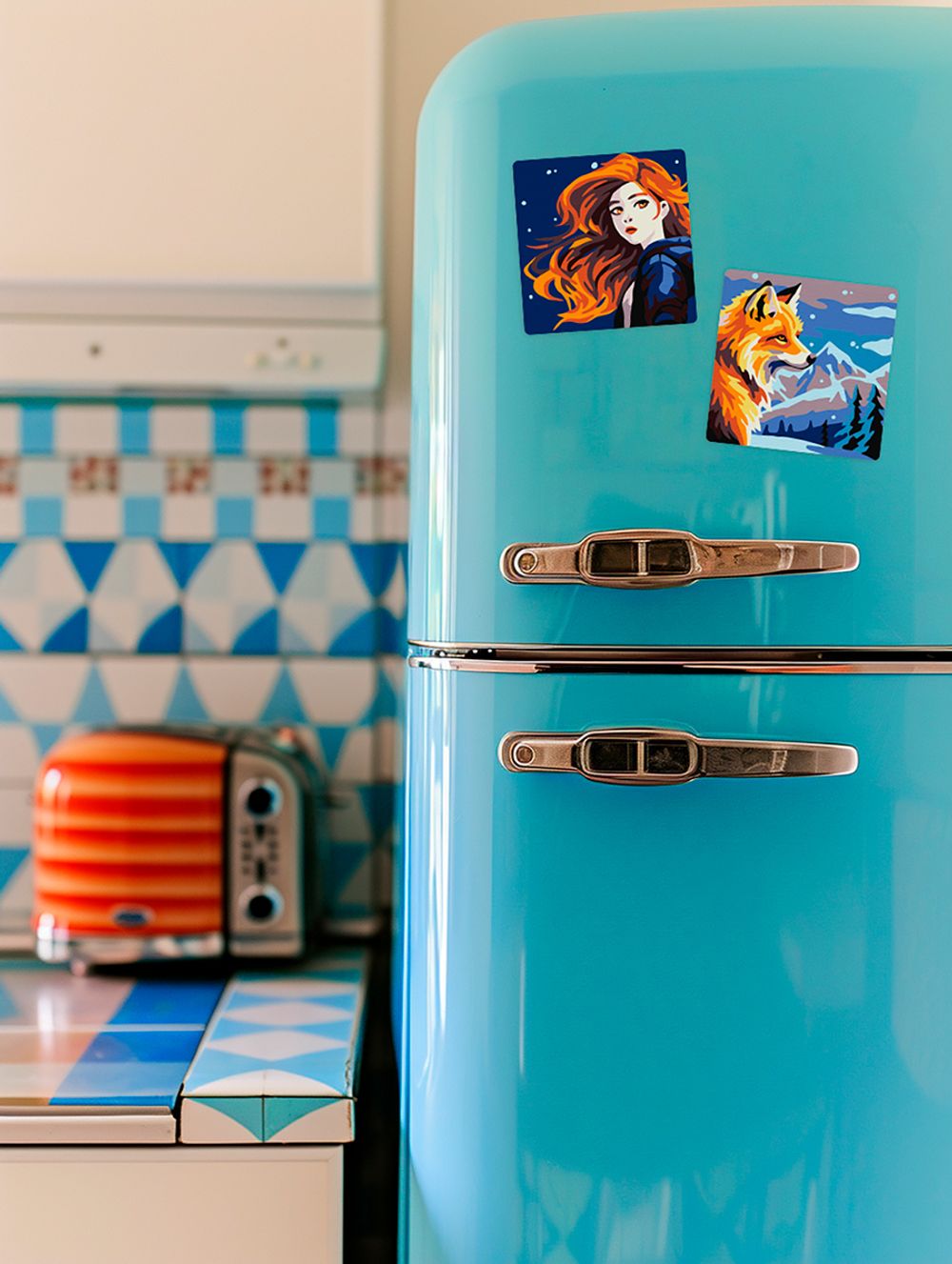 Картина по номерам Фрея PNBM-015, Рыжая душа, (на магните) 9х9 см