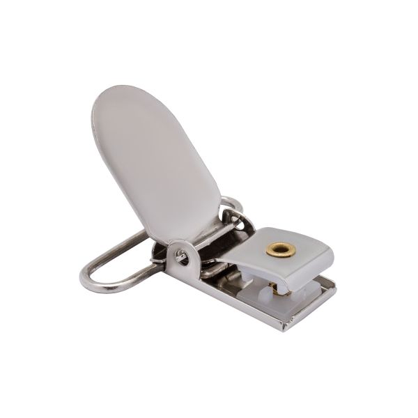 Клипса для подтяжек гладкая 30.0 мм, сталь (никель), 20 шт