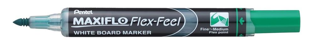 Маркер Pentel Maxiflo 1-5 мм, перо круглое, MWL5SBF-DX зеленый