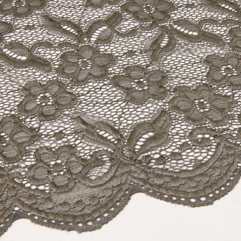 Кружево бельевое эластичное 400 мм / 13.72 м, цв. C072 шиншилла