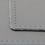 Заплатки пришивные из кожи, квадрат 8см с перфорацией, 2 шт, 100% кожа, 07 серый, 9122