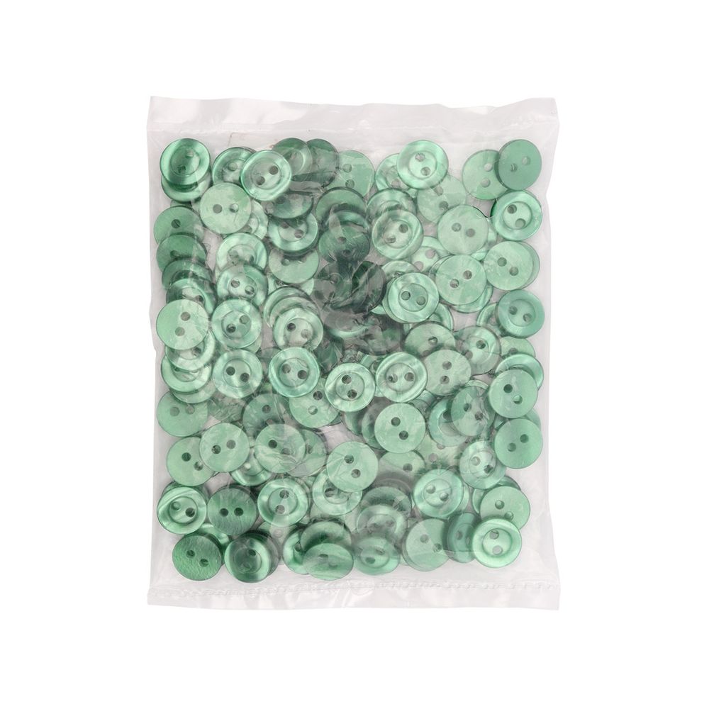 Пуговицы 2 прокола 18L, 11 мм, (col. 07 (зеленый)), CB-M-10, 144 шт
