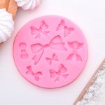 Молд 8,5х8,5х0,8 см, Бант