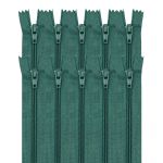 Молния спираль (витая) Т3 (3 мм) 1 зам., н/раз., 20 см, автомат, т.зел, 30106, 10 шт