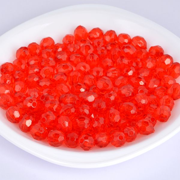 Бусины акрил ⌀12 мм, MG.3242-04, цв.04 красный, уп.500 г, Magic4Hobby