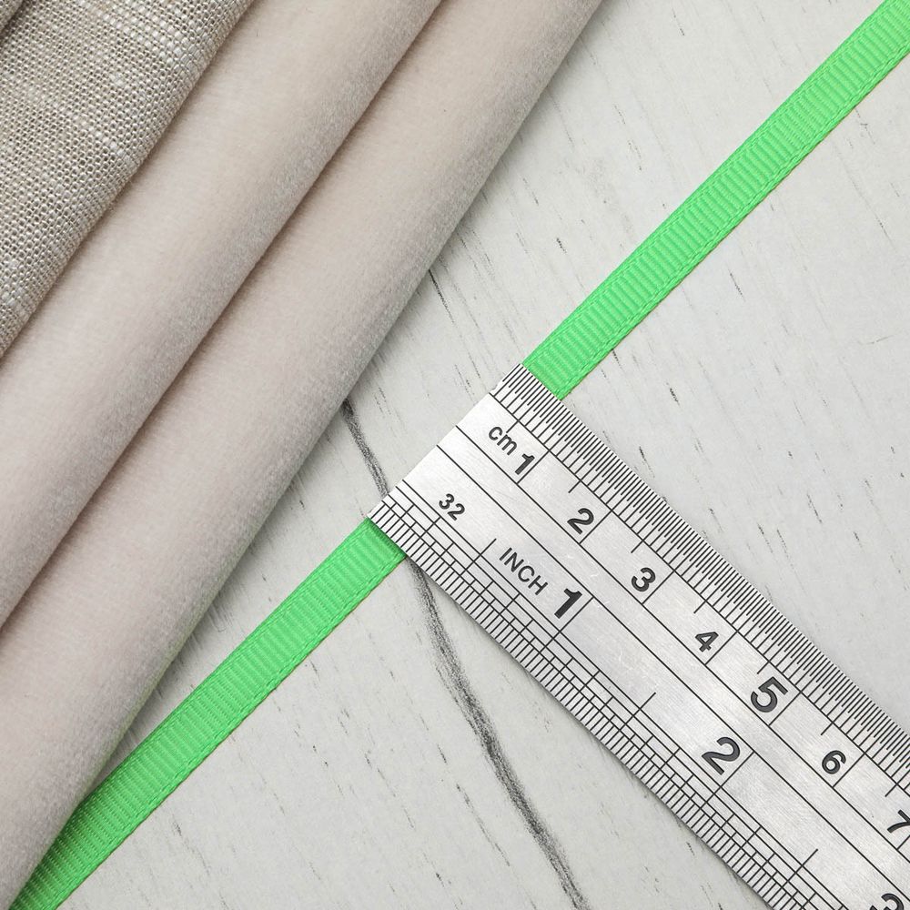 Лента репсовая (в рубчик) 6.0 мм, 085 яркий салат, уп.18,28 м