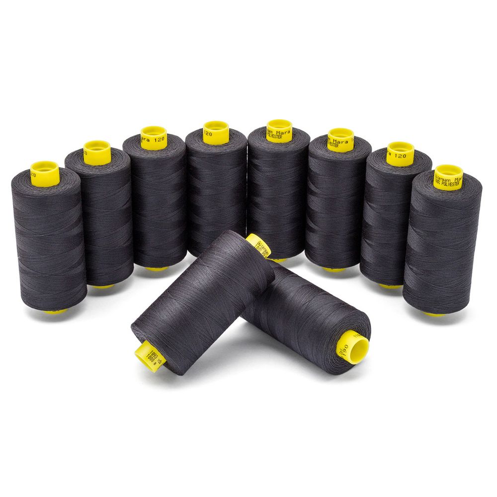 Нитка универсальная Gutermann Mara 120/2, 1000 м, 700207, 190 антрацитово-серый, 1 шт