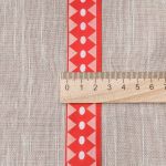 Лента атласная с рисунком Ромбы 25.0 мм / 22.5±1 метров, красный, Globus