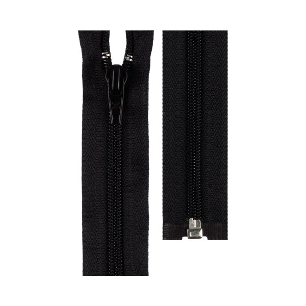 Молния спираль (витая) Т5 (5 мм) 1 зам., разъем., 75 см, 002 черный, MBS Blitz, 10 шт