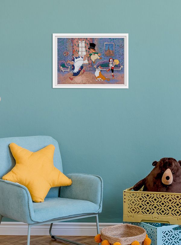 Набор для вышивания нитками Panna CMF-D-7543, В веселой компании, 32х23 см