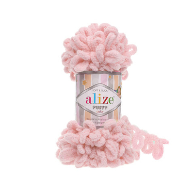 Пряжа Alize (Ализе) Puffy / уп.5 мот. по 100 г, 9м, 161 пудра A