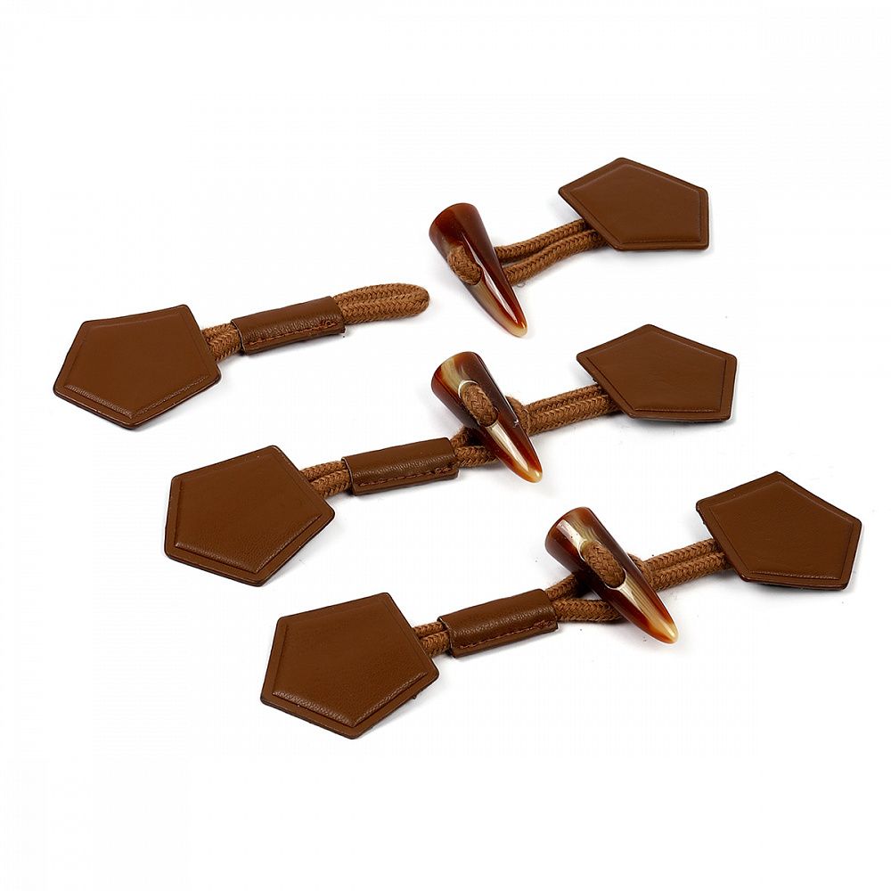 Клевант экокожа 190 мм C-KLV01 цв.коричневый, 3 шт