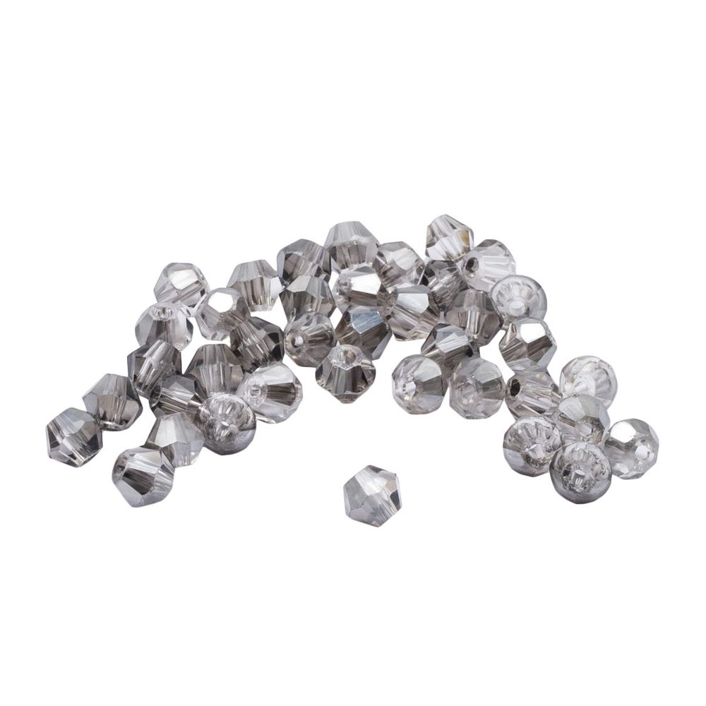 Бусины стекло 4х4 мм, 40 шт., Astra&Craft, 851 серый, Z-439