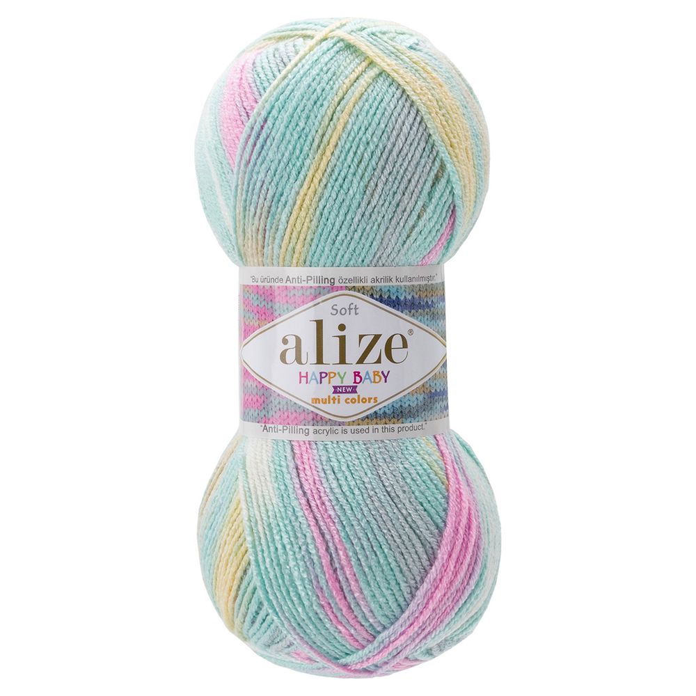 Пряжа Alize (Ализе) Happy Baby new Multi Colors / уп.5 мот. по 100 г, 320м, 52992 секционный