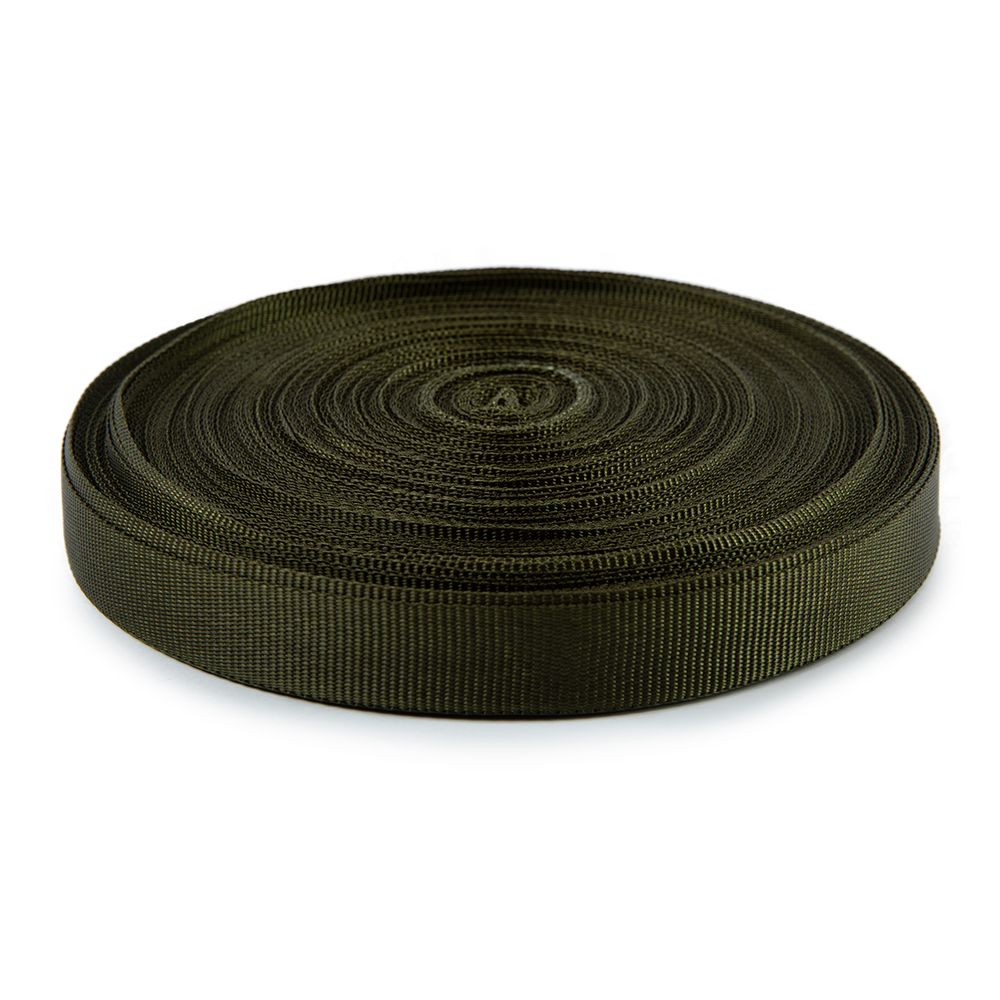 Тесьма (лента) окантовочная 22 мм / 50 метров, 825113/ оливковый, Gamma 9с754