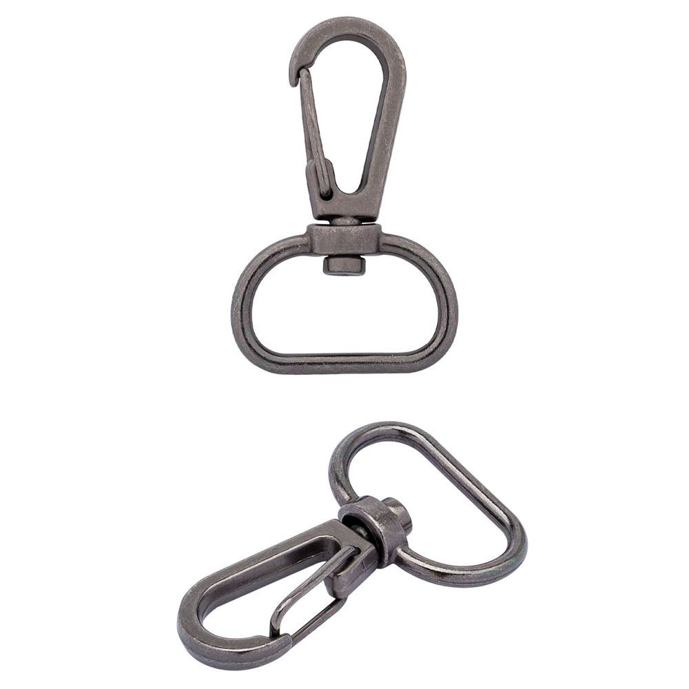 Карабин металл 20.0 мм (41х26 мм), цв.чер.никель, 20 шт