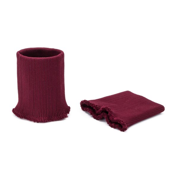 Манжеты трикотажные 9.0х9.5 см, 1 пара, средней плотности 14 кл, 1х1, 8052 бордо