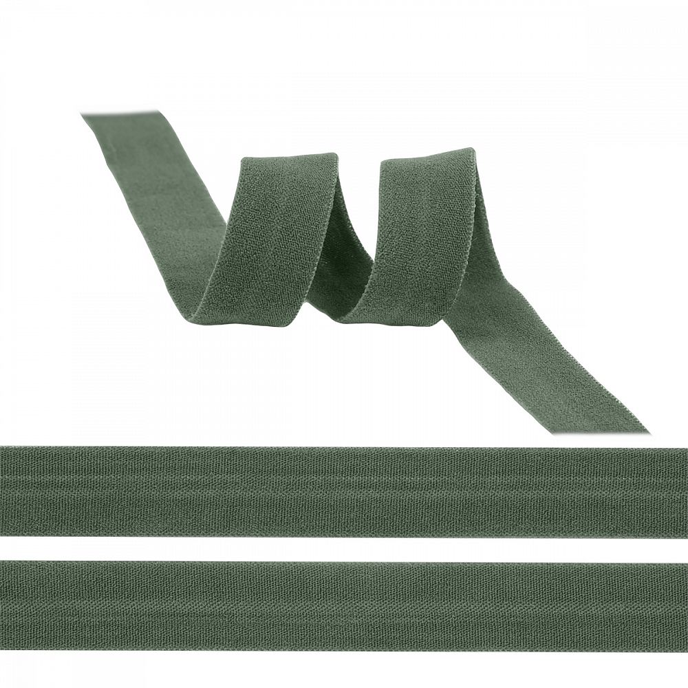 Резинка бельевая (окантовочная) матовая 15.0 мм / 1000 метров, хаки S567