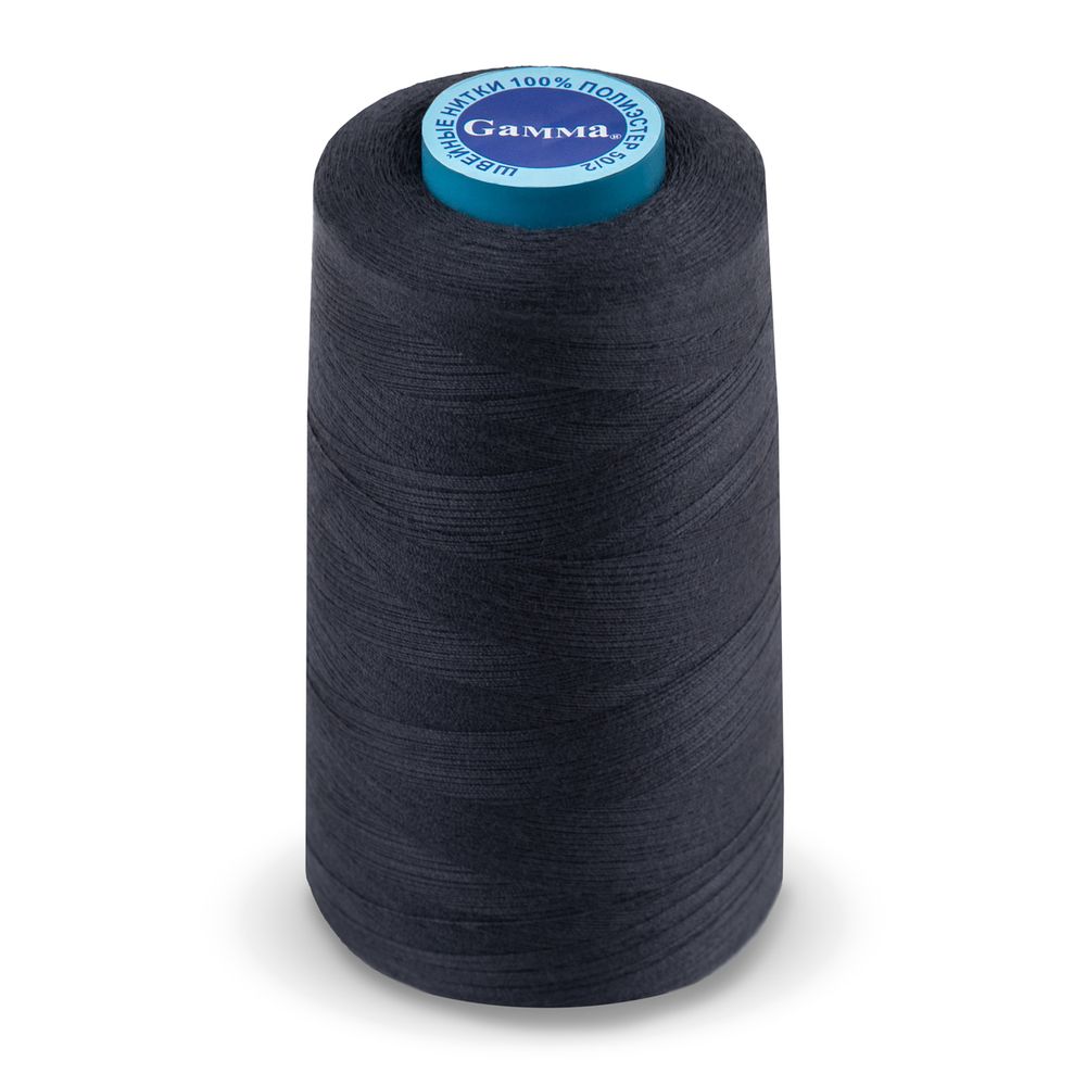 Нитки универсальные Gamma 50/2, 4570 м (5000 ярд) / 1 кат., 375 т.т.серый