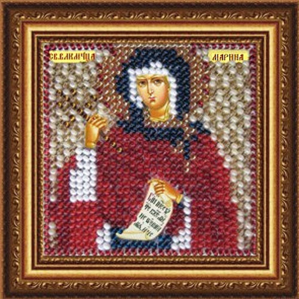 Вышивальная мозаика, Икона Св.Великомученица Марина Антиохийская, 6.5х6.5 см