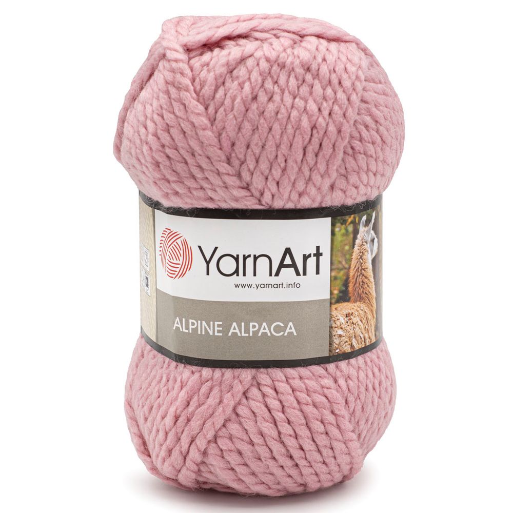 Пряжа YarnArt (ЯрнАрт) Alpine Alpaca / уп.3 мот. по 150 г, 120м, 445 розовый