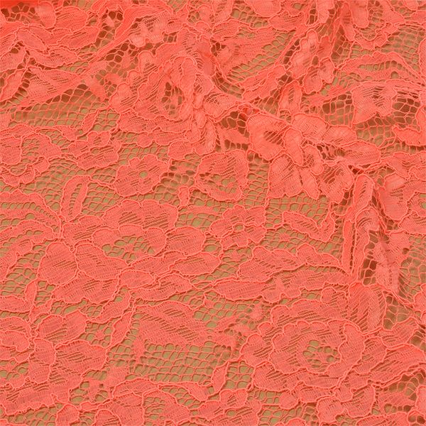 Ткань кружевная гипюр с кордом 130 г/м², 145 см / 2.7 метра, TBY.LN-3002 цв.816 персик