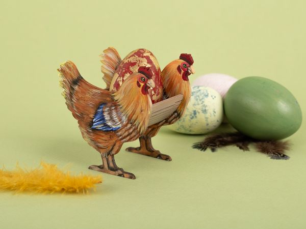 Подставка под яйцо фанера 8.8х5.4х8 см, Курочки, Mr.Carving КЛ-26