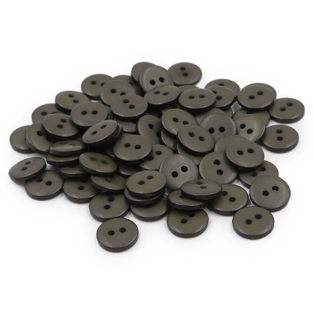 Пуговица 18L (11мм) 2 прокола, пластик (Green2 (зеленый2)), NE63, 72 шт