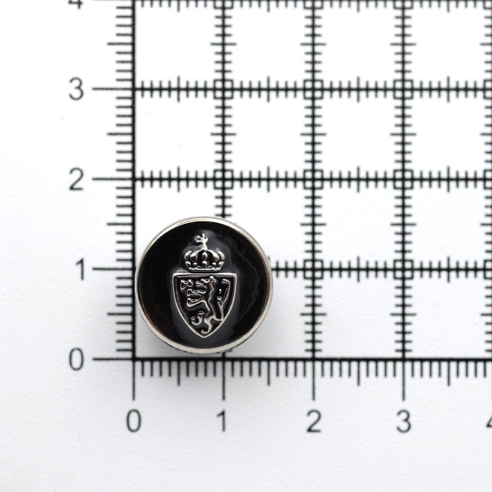 Пуговицы на ножке 24L (15мм), пластик (n.black (черный/черный никель)), 36 шт, PS39