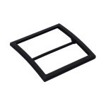 Пряжка ременная металл 50 мм ушко, 59х59 мм, черная резина, 4 шт