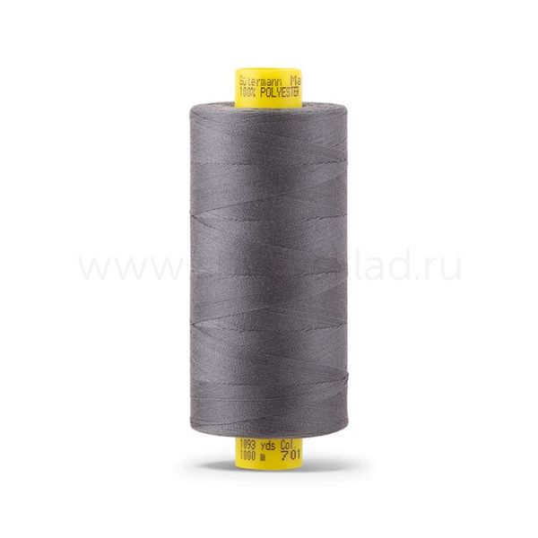 Нитка универсальная Gutermann Mara 120/2, 1000 м, 700207, 701 перламутрово-грифельный, 1 катушка