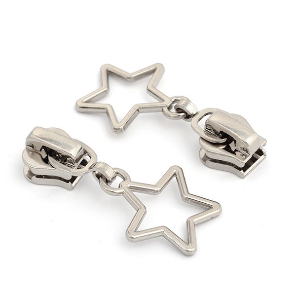 Слайдер (замок) для молнии трактор Т5 (5 мм), D2 цв.никель уп.500 шт